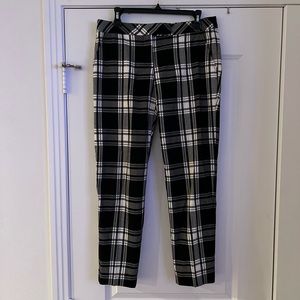 Plaid cropped Trina Turk pants